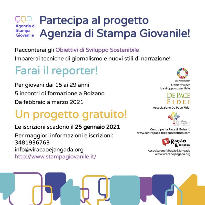 Volantino Agenza Stampa Giovanile per i social